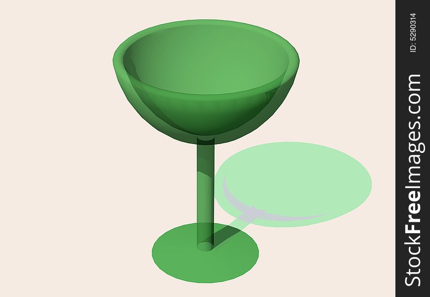 3d rendering of a margarita glass