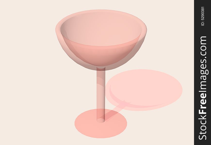 3d rendering of a margarita glass