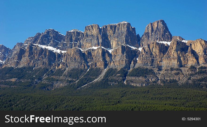 The Castle Mountain in Banff National Park, alberta, canada