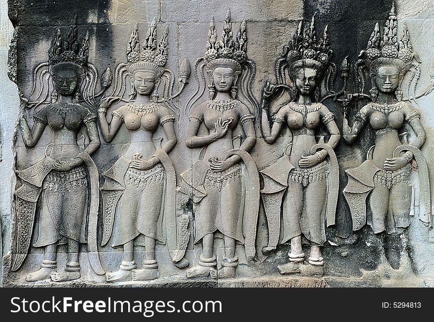 Cambodia Angkor Wat: Bas reliefs