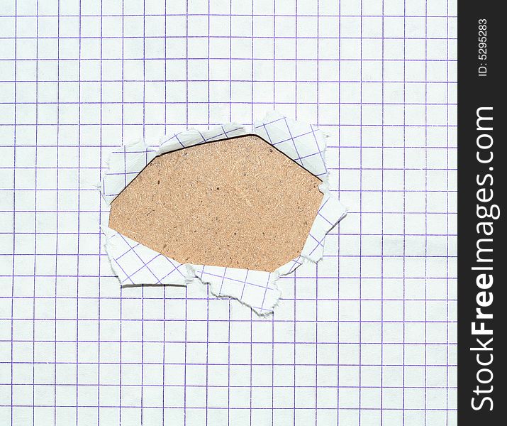 Hole in a paper sheet