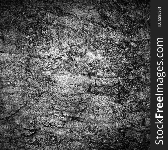 Old grungy bark texture with border