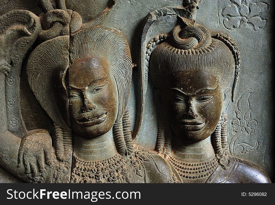 Cambodia Angkor Wat: Bas reliefs