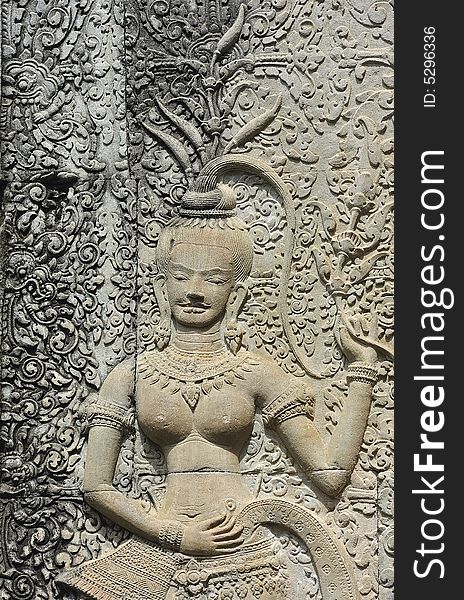 Cambodia; Angkor Wat ; Bas Reliefs: Apsara