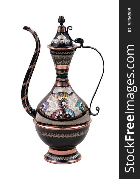 Coffee Pot With Ornaments.