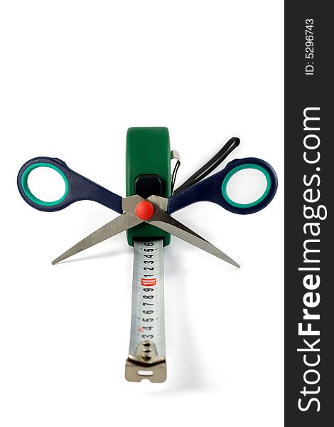 Scissors And Tape Measuring