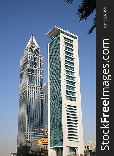 Modern Office Buildings Rising In Dubai Downtown