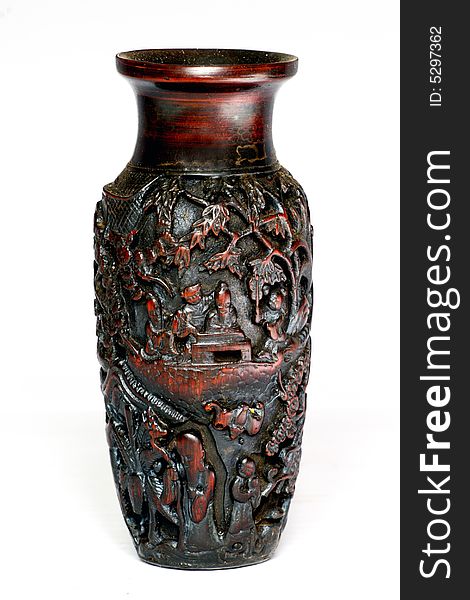 Bottle Of The Wood Carving.