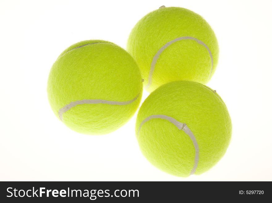 Three Yellow Tennis Balls