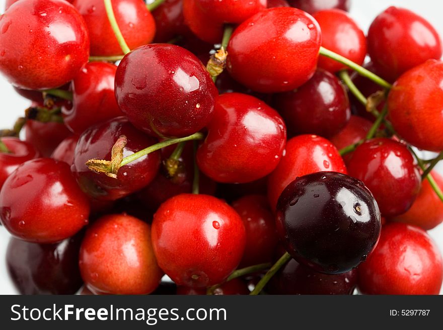 An image of ripe cherries. An image of ripe cherries