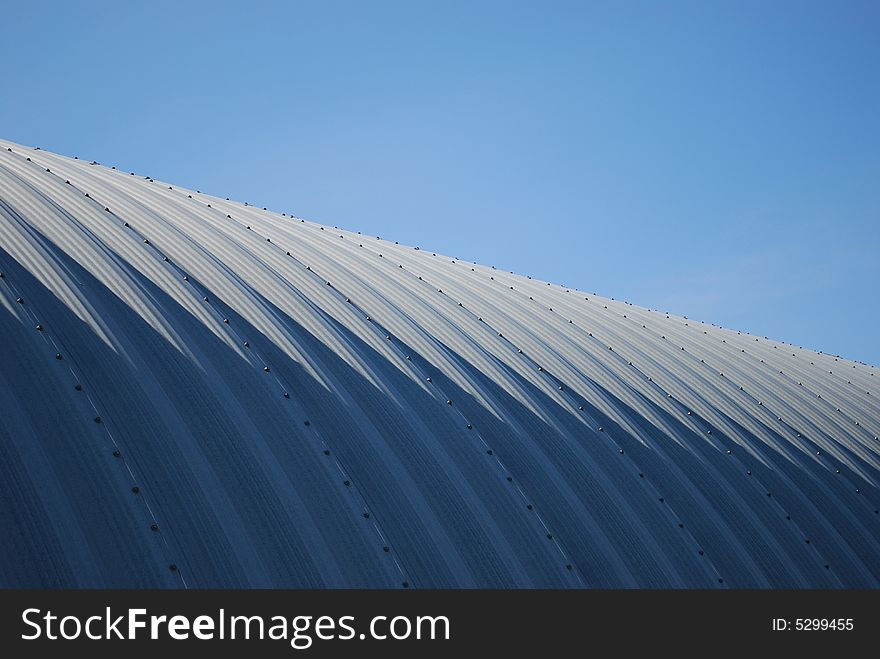 Farming quonset steel angled blue sky metal building