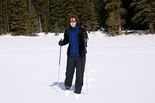 Cross Country Skiing In The Mountains Stock Images Cross Country Skiing In The Mountains Stock Images