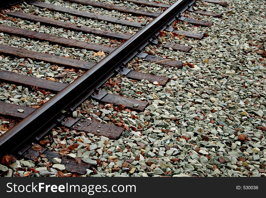 Trolley track close up