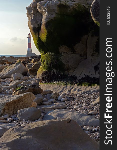 Beachy head lighthouse at Cow Gap, sussex, England. Beachy head lighthouse at Cow Gap, sussex, England.