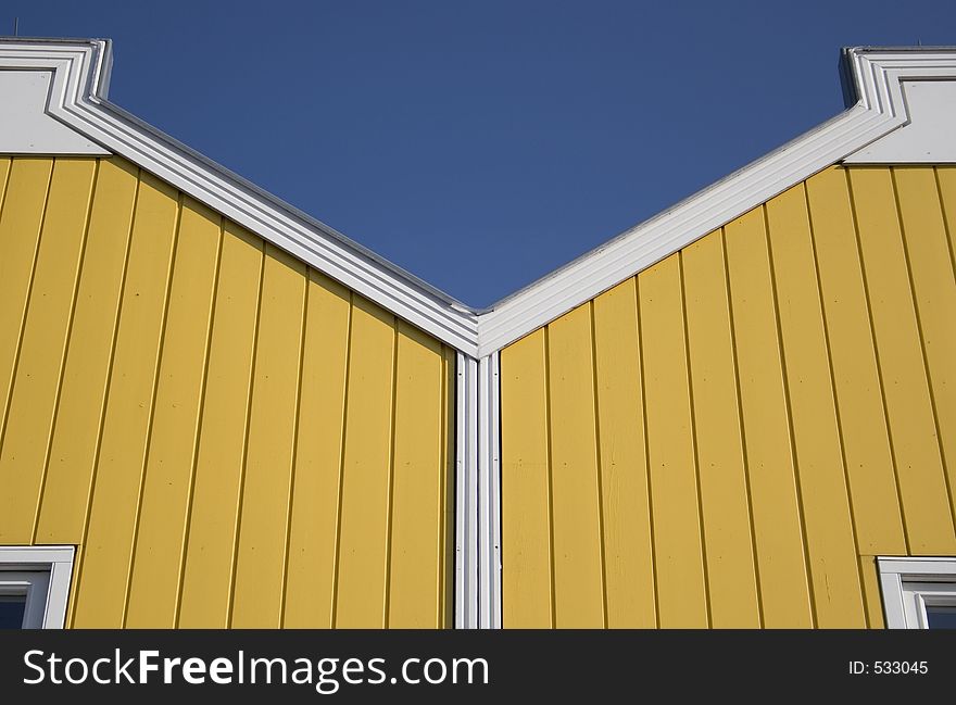 Roof with blue sky