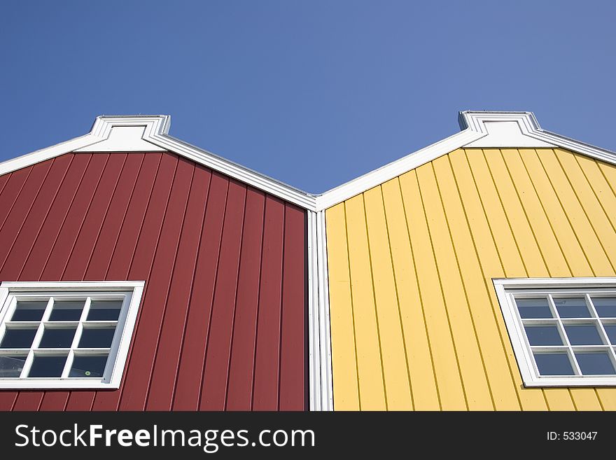 Roof with blue sky