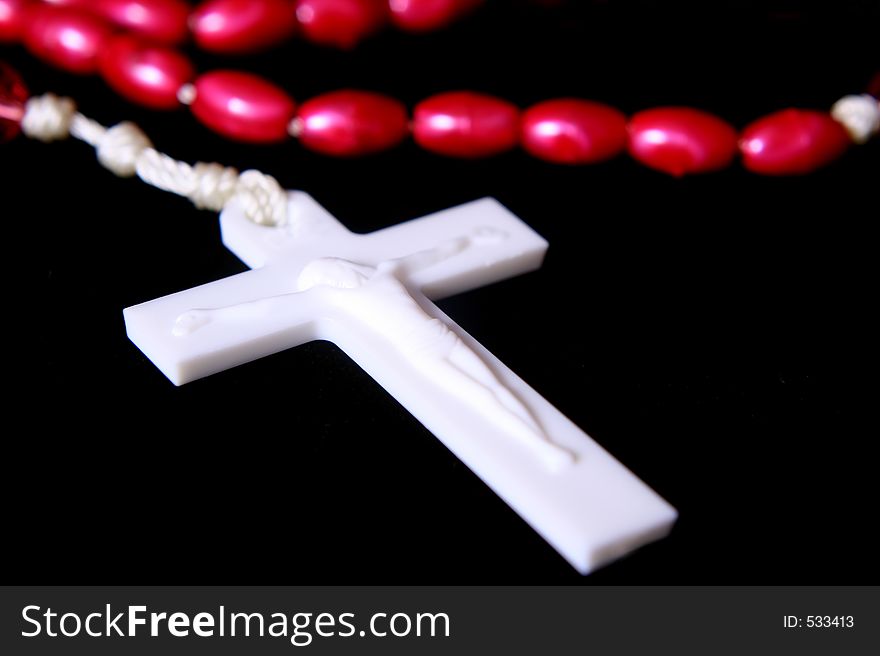 Rosary on black Background