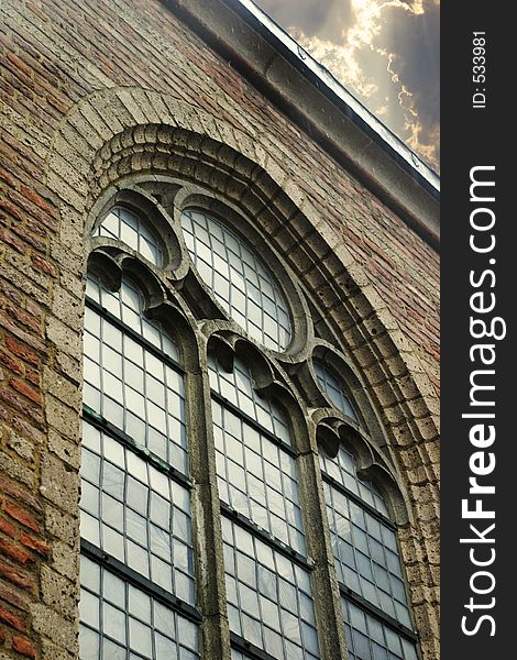 Front view of Peterskerk Church, Utrecht, The Netherlands