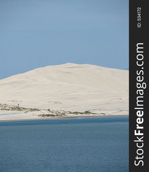 Giant sand dunes in Bream bay,new zealand