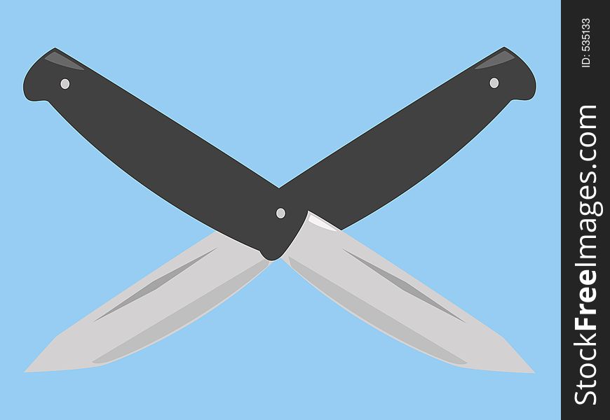 An illustration of two knives crossing each other. An illustration of two knives crossing each other.