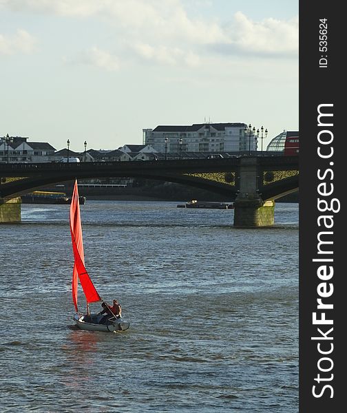 Red Sails At Battersea Bridge