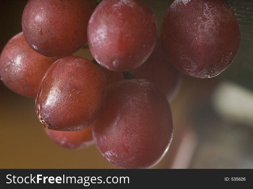 Juicy grapes in macro