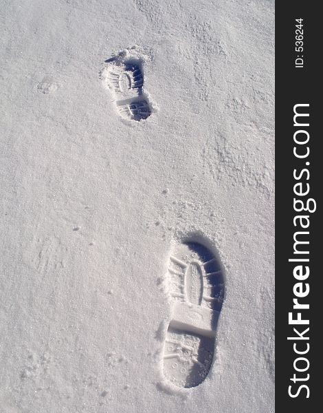 Footsteps in snow