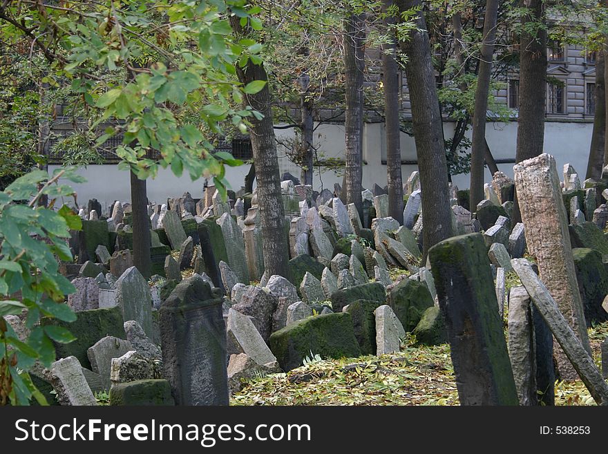 Medieval jewish graveyard in Prague