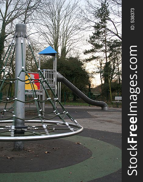 Childs roundabout in playground