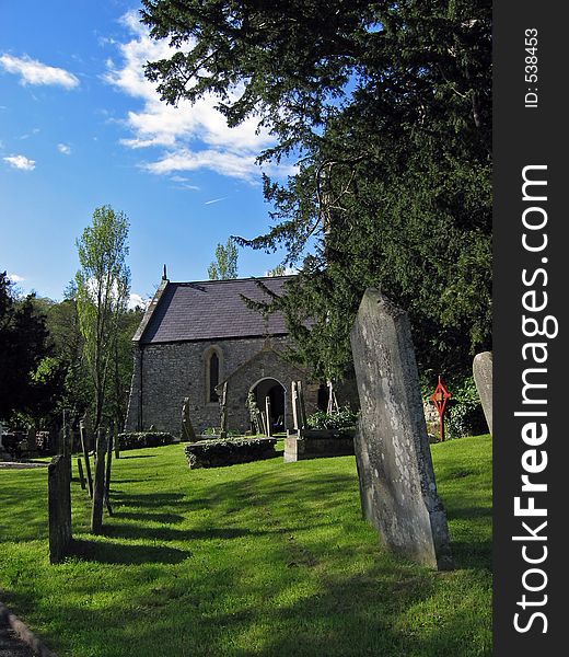 Old church graveyard, summer