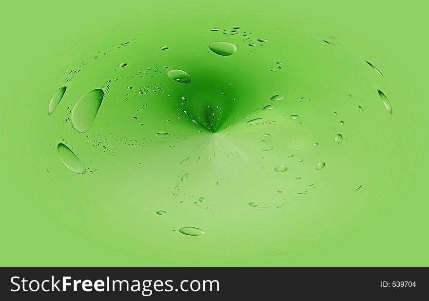 Bubbles in a green vortex. Bubbles in a green vortex
