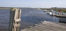 Old Dock And Boats Royalty Free Stock Photography Old Dock And Boats Royalty Free Stock Photography