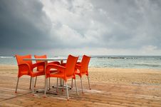 Rainy Beach Stock Photography Rainy Beach Stock Photography