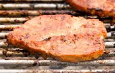Barbecued Steak. Stock Photos