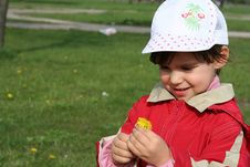 Little Girl Tear Flower Dandelion Stock Image Little Girl Tear Flower Dandelion Stock Image