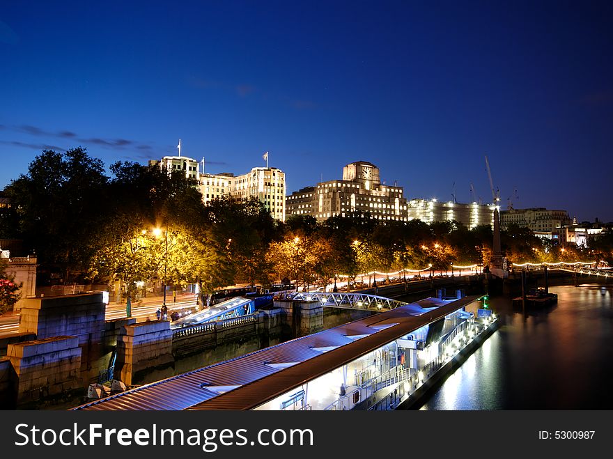 Buildings By The River Thames,