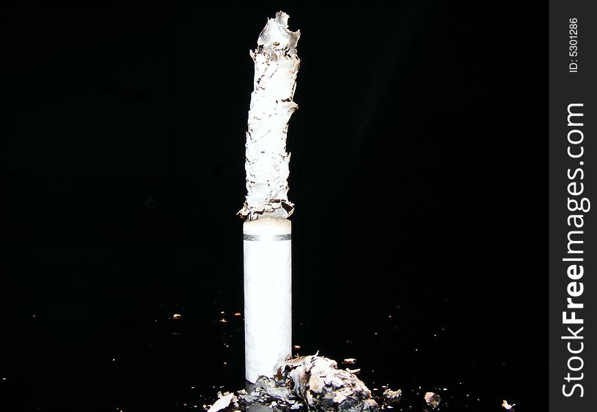 Cigarette On Black Background