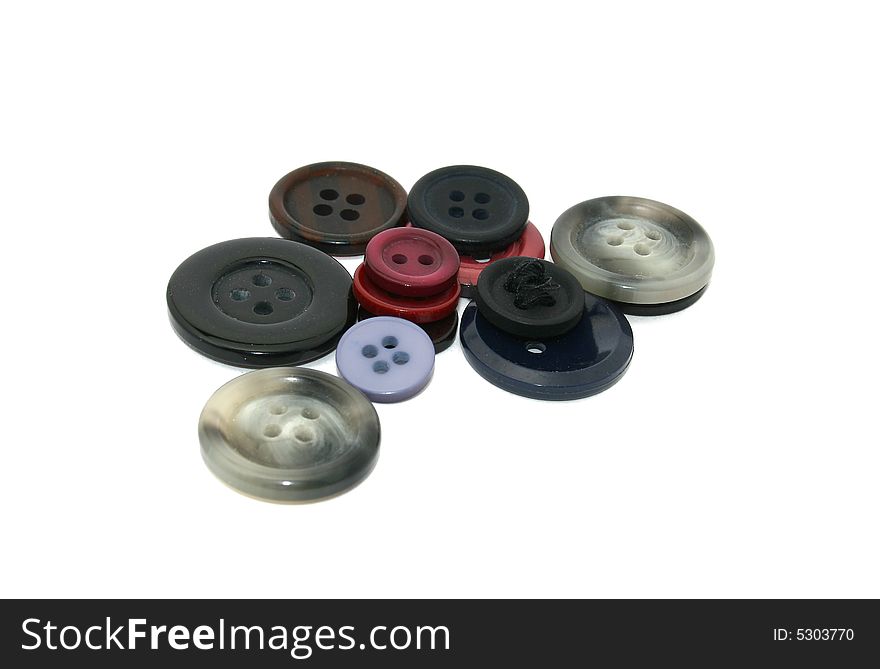 Buttons isolated on a white background