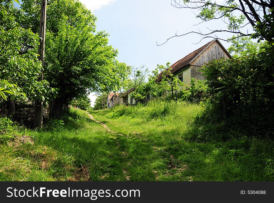 A village in the Mountains of Transylvania. A village in the Mountains of Transylvania