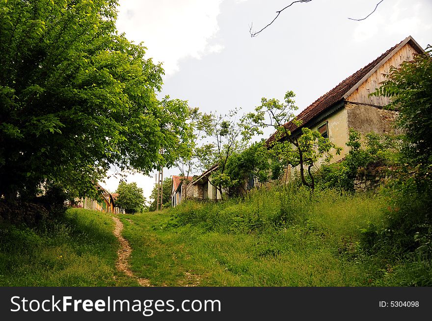A village in the Mountains of Transylvania. A village in the Mountains of Transylvania