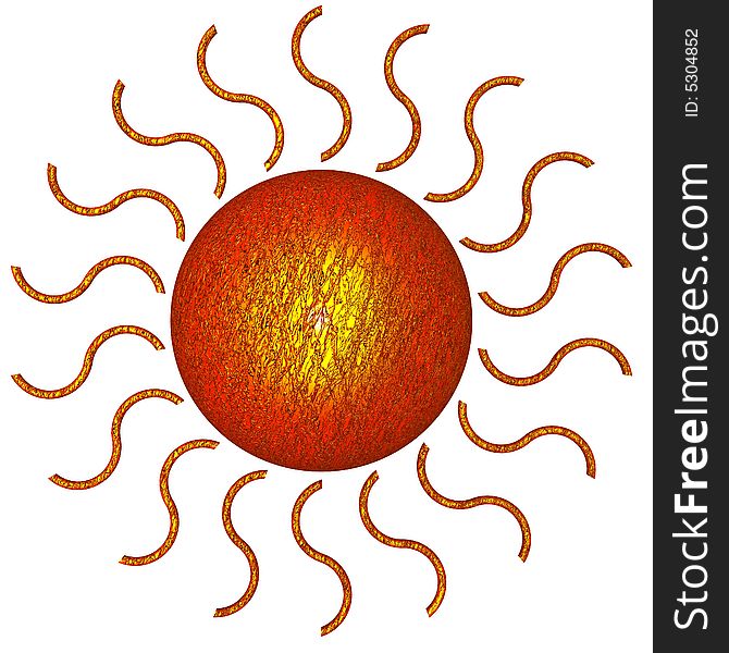 An illustration of the sun shining. An illustration of the sun shining.