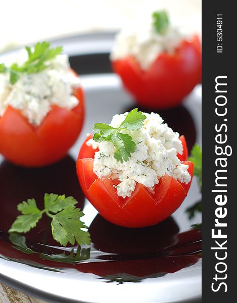 Tomatoes Stuffed with Feta high resolution image