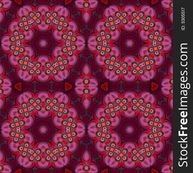 Quilted Floral Medallion Wallpaper