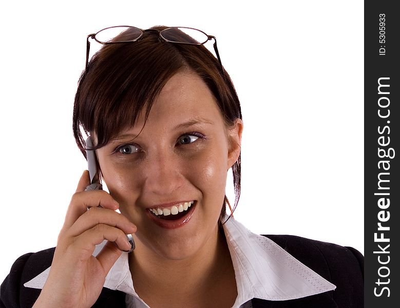 Business Woman With Mobilephone