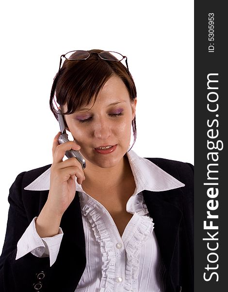 Business Woman With Mobilephone