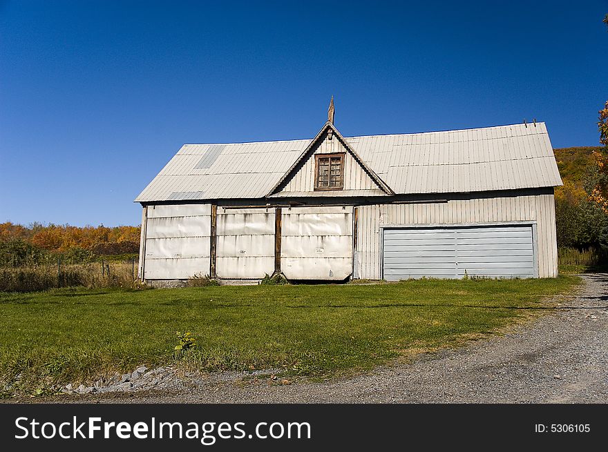 Lonely barn by the country side