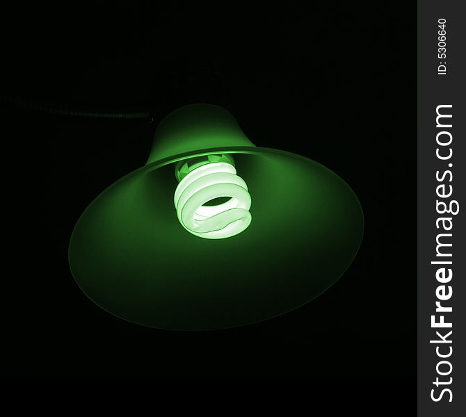 Green Lamp Illuminated