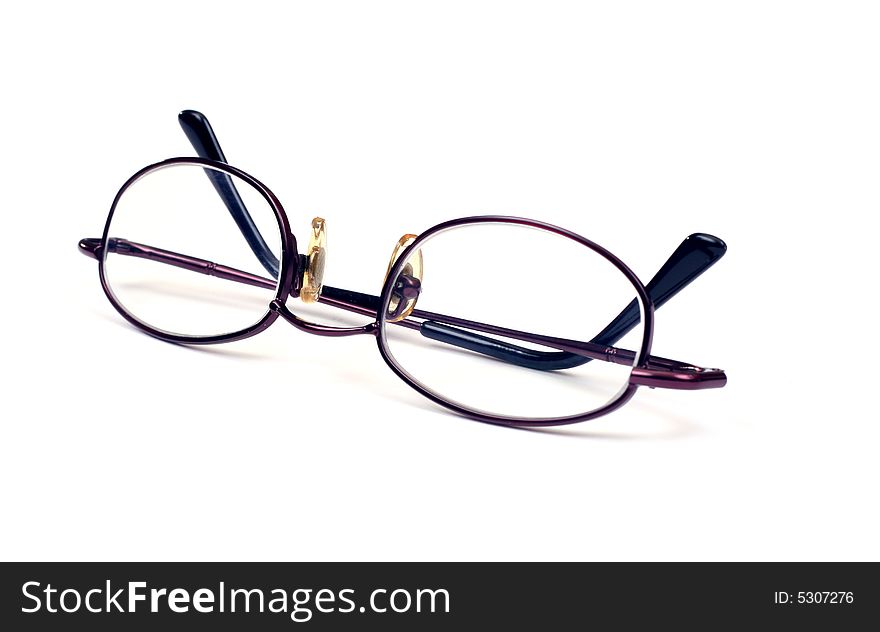 Spectacles isolated  on a white background. Spectacles isolated  on a white background