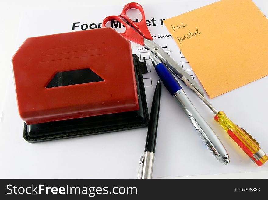 A group of tools used for manual works at home. A group of tools used for manual works at home