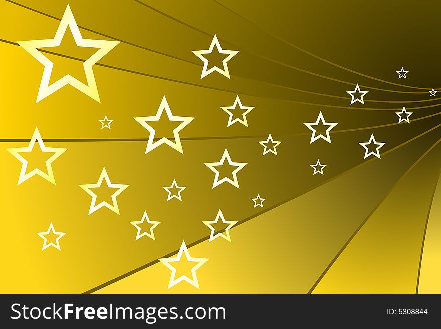 Vector illustration of gold stars